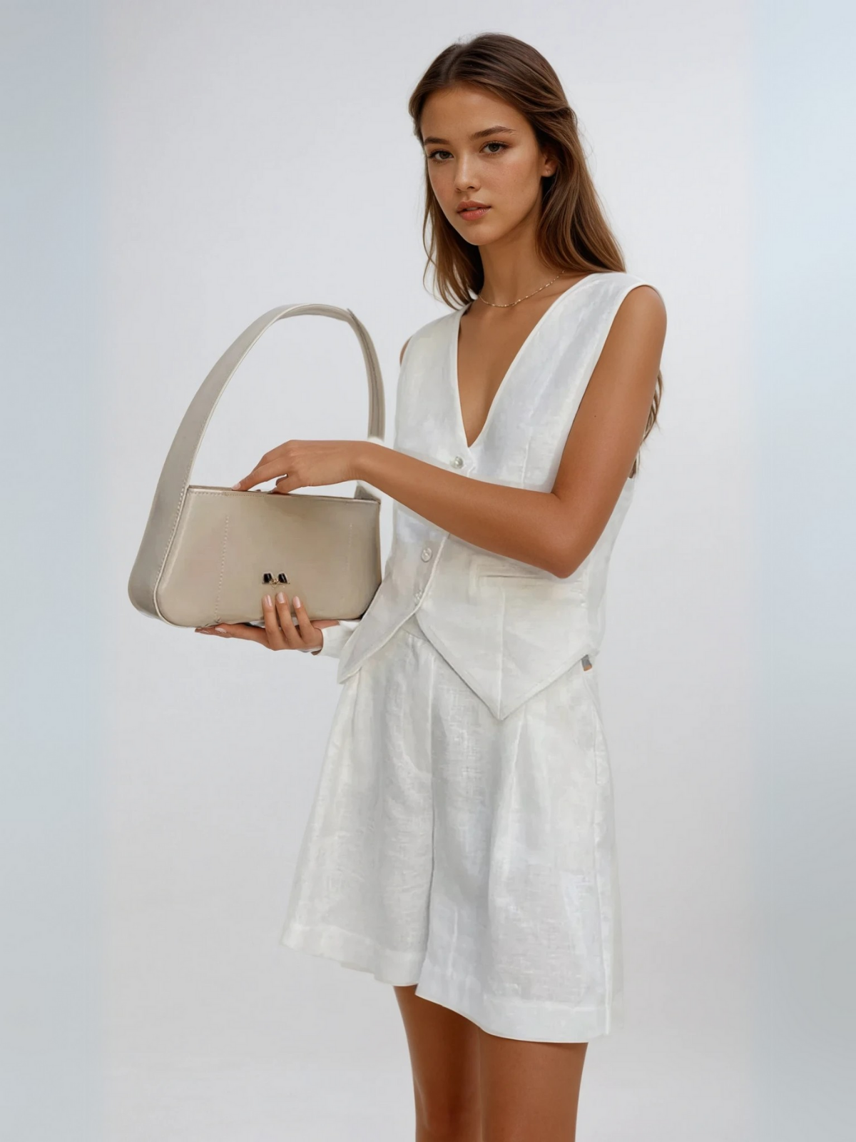 Linèa™ | Ensemble assorti de gilet et de shorts toujours décontracté