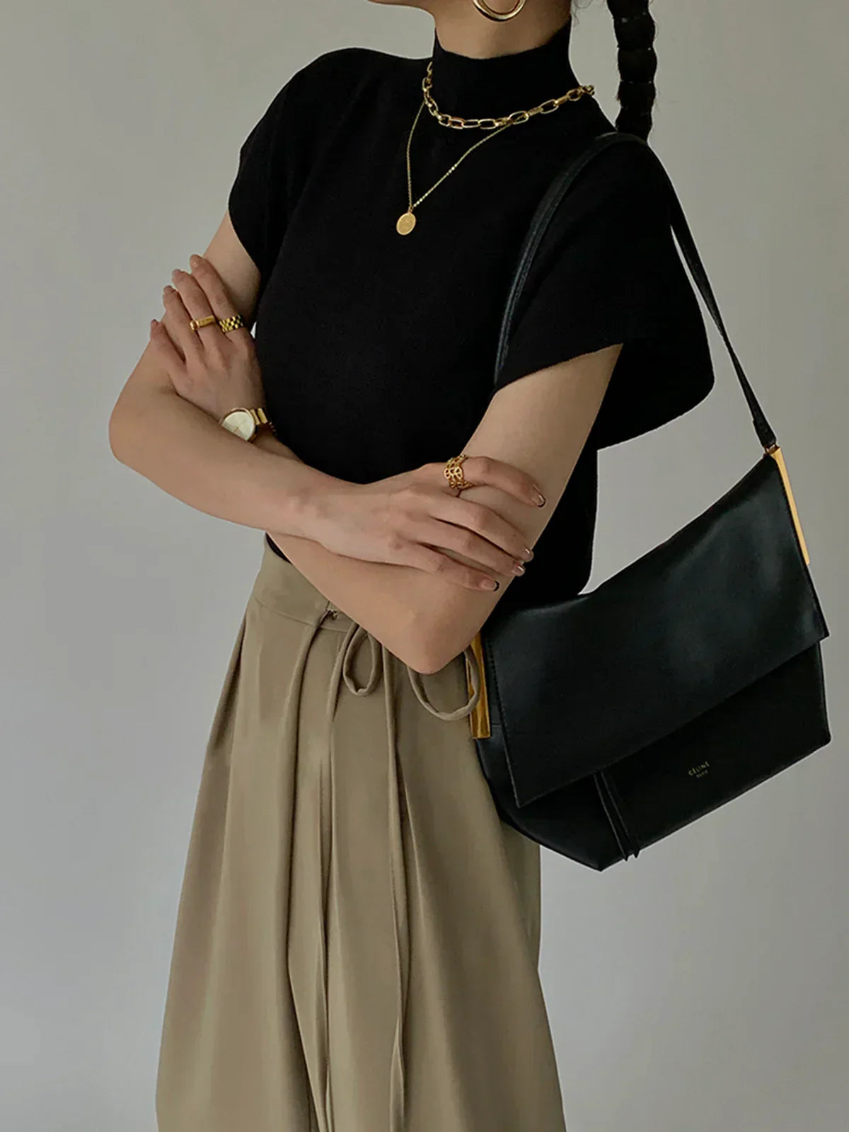 Linèa™ | Gilet en Pull Solide Décontracté
