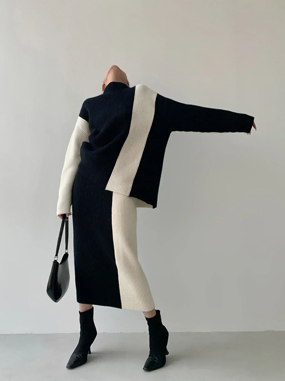 Linèa™ | Ensemble coordonné en tricot à deux pièces Stripe