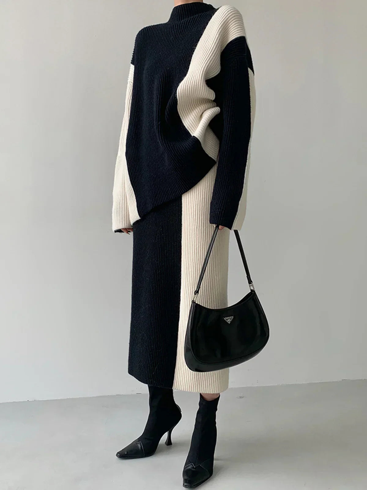 Linèa™ | Ensemble coordonné en tricot à deux pièces Stripe