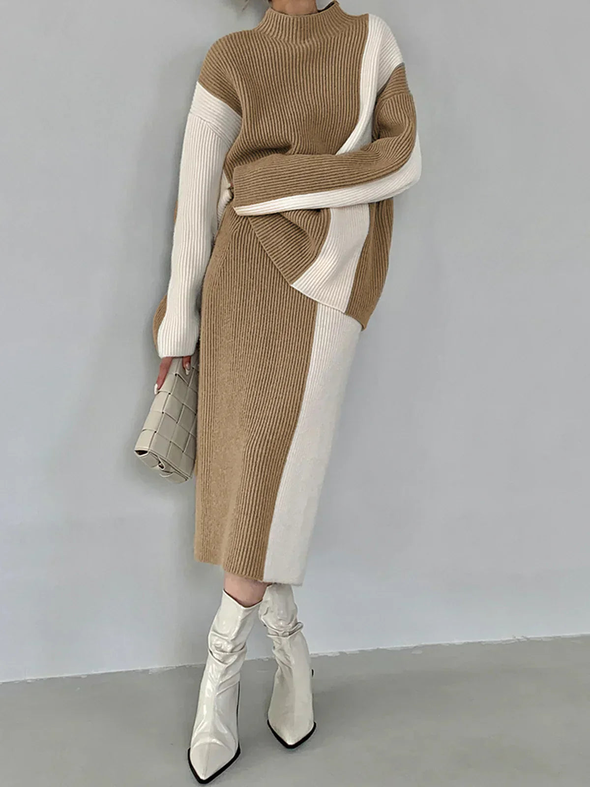 Linèa™ | Ensemble coordonné en tricot à deux pièces Stripe