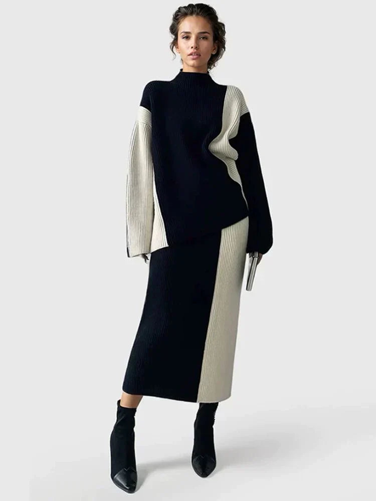 Linèa™ | Ensemble coordonné en tricot à deux pièces Stripe