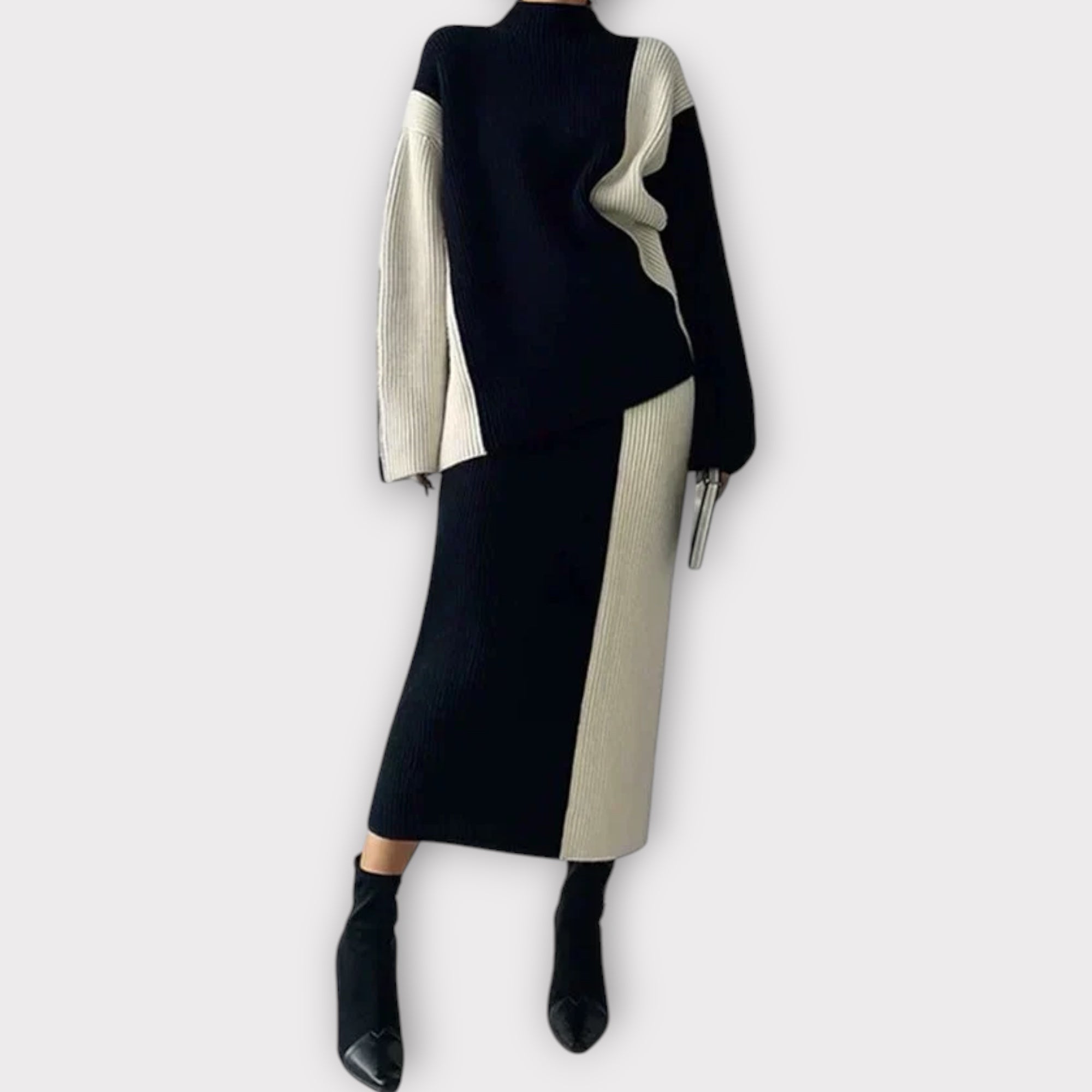 Linèa™ | Ensemble coordonné en tricot à deux pièces Stripe