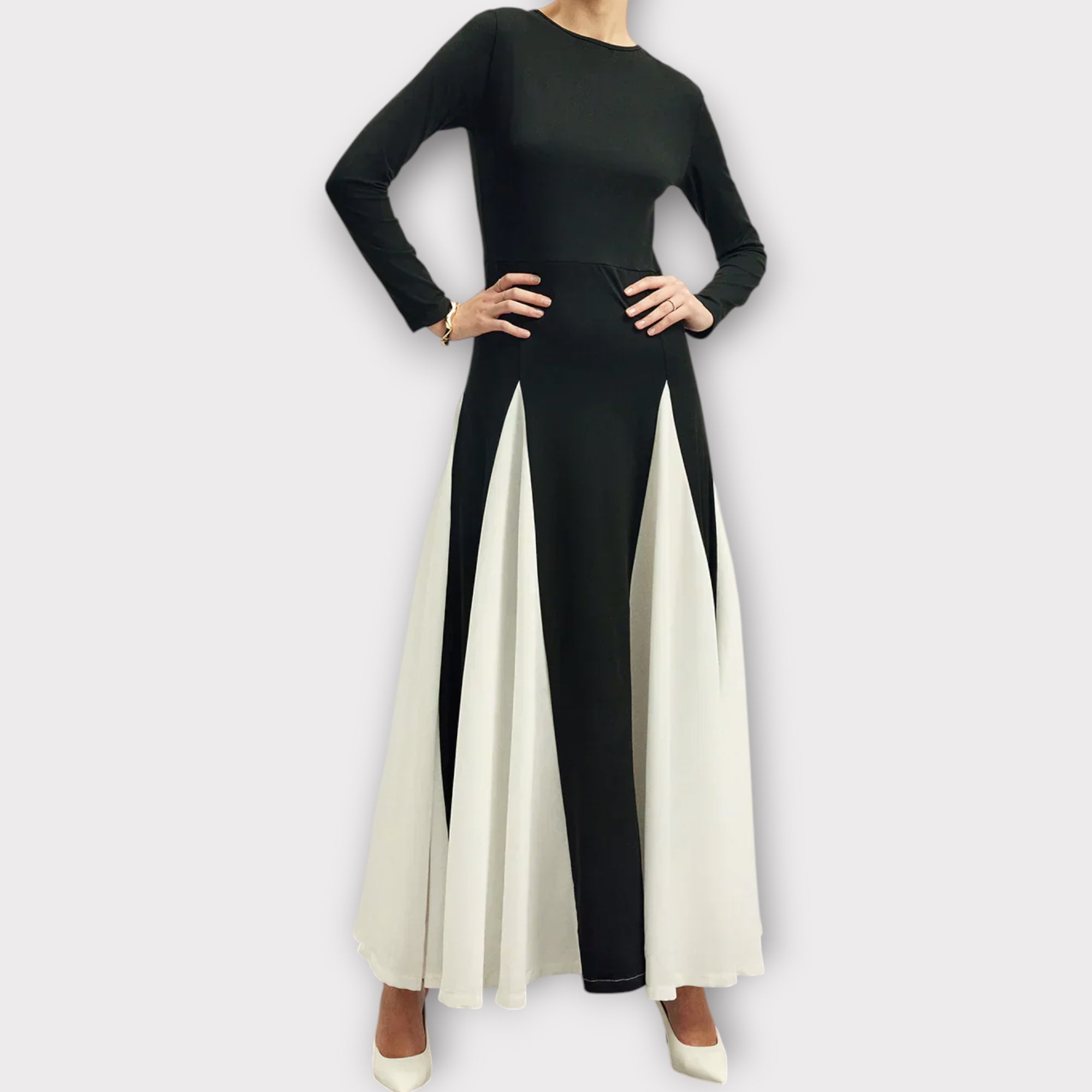 Linèa™ | Robe fluide en chiffon à blocs de couleur