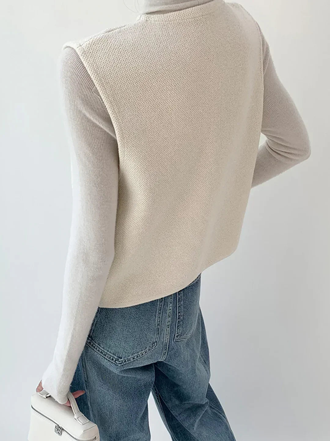 Linèa™ | Gilet en Maille à Fentes Style Vieille Argent